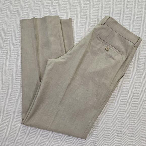 Hugo Boss Pants Men's 34x32 Gray 100% Virgin Wool Made in USA Pasolini/Movie - Picture 16 of 16